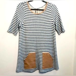 Anthropologie 9-H15 STCL striped knit dress with pockets